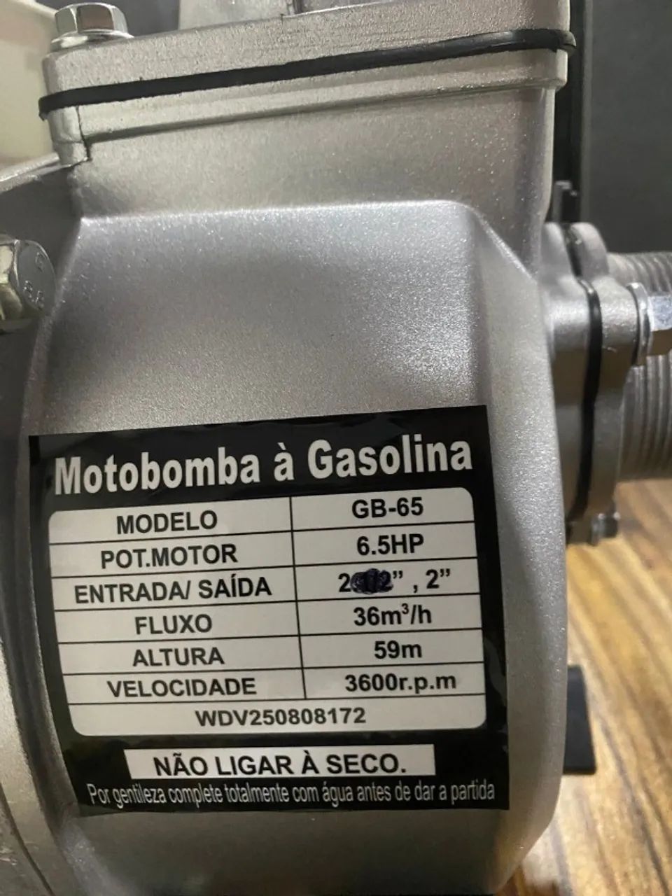 MOTOBOMBA A GASOLINA 6,5CV - Foto 4