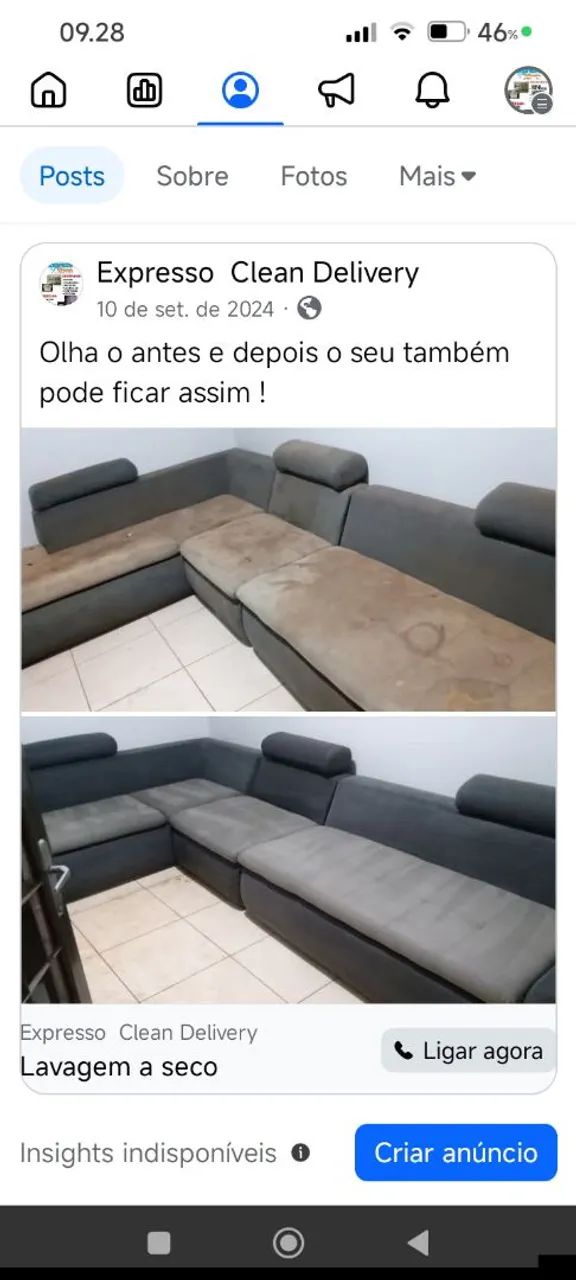 Lavagem a seco e Higienização * (Expresso Clean)