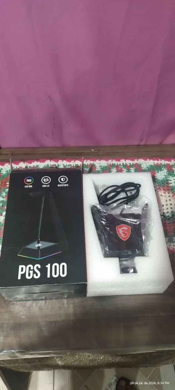 Suporte Headset  USB 4x1 com rgb - Foto 4