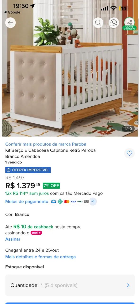 Berço 3 em 1 