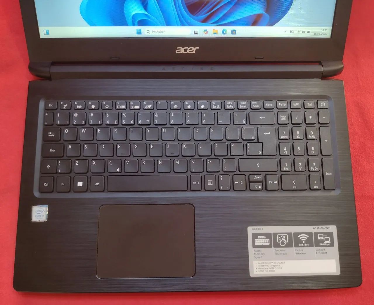 * Notebook ACER 7°Ger. C/SSD BATERIA OK! * - Foto 3