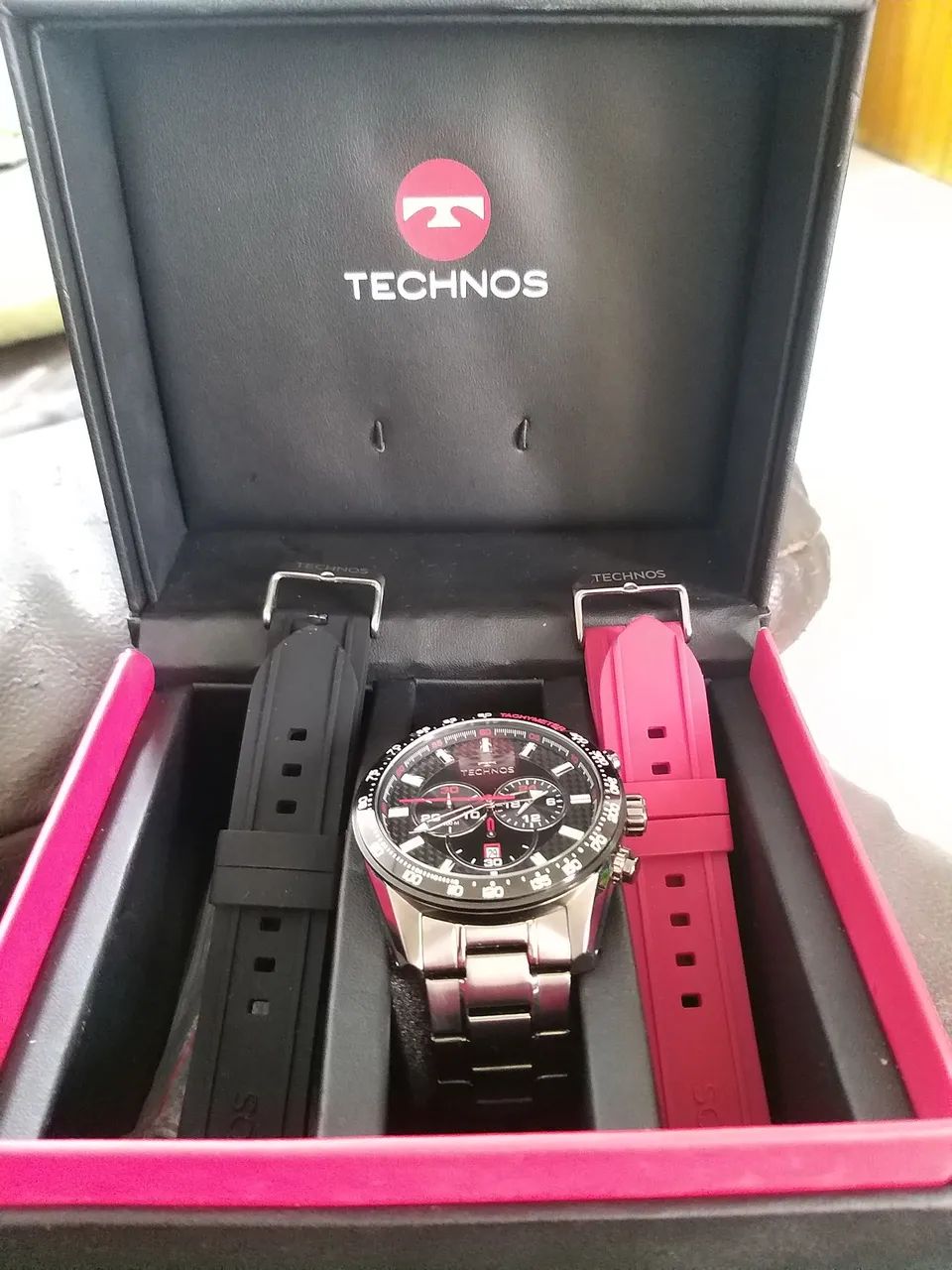 Relógio Technos Carbon Grafite novo