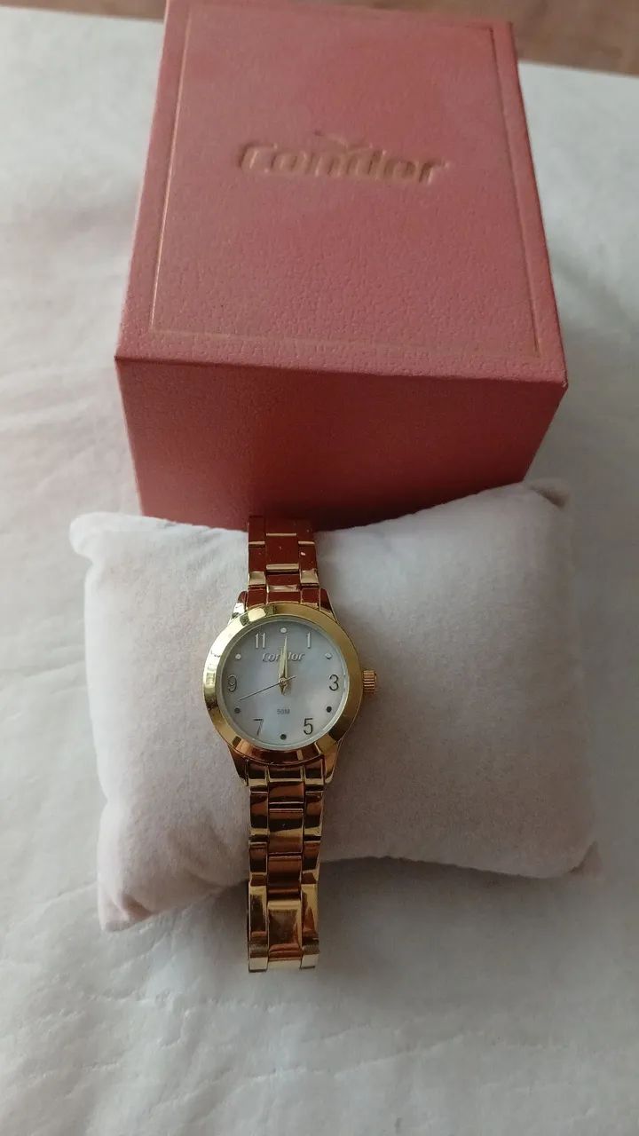 Relógio feminino dourado Condor