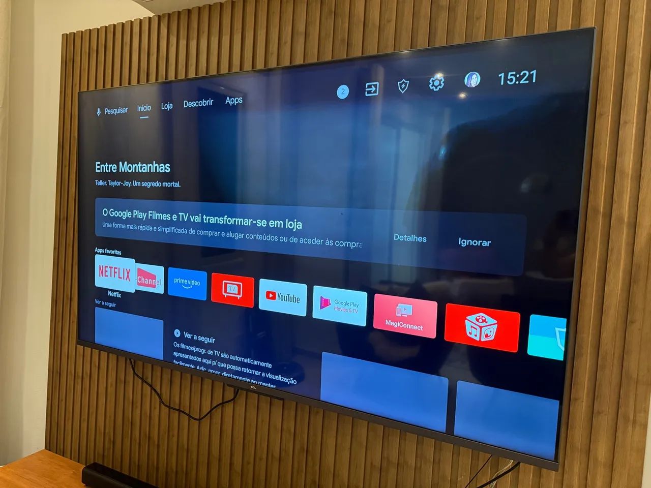 TV Smart TCL LED 75 polegadas  - Foto 2