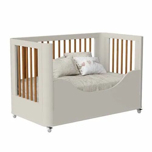 Berço Boom Slim Classic - 3 em 1: Berço/Mini Cama - Reller Areia - Foto 4