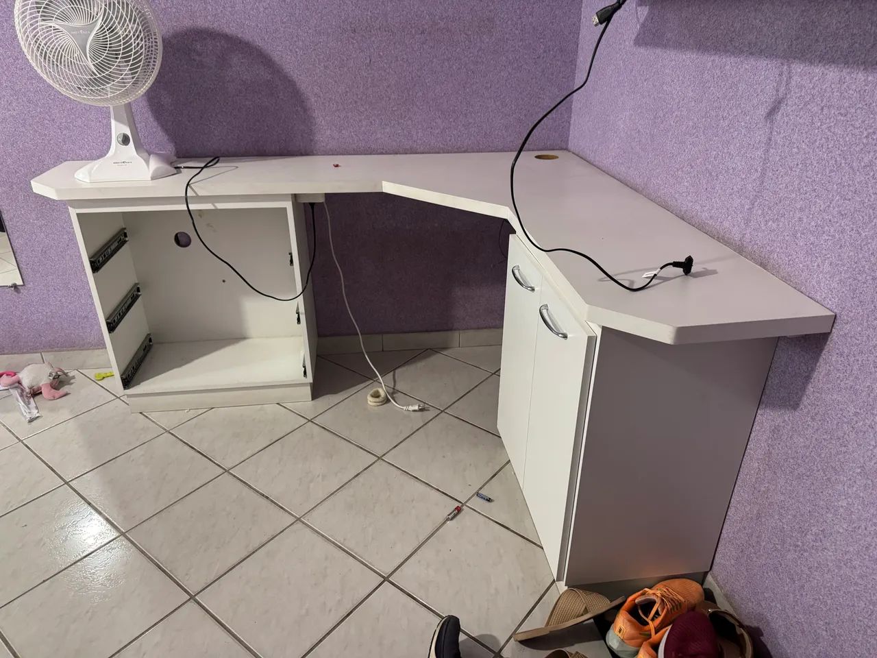 Mesa em L de canto - MDF 