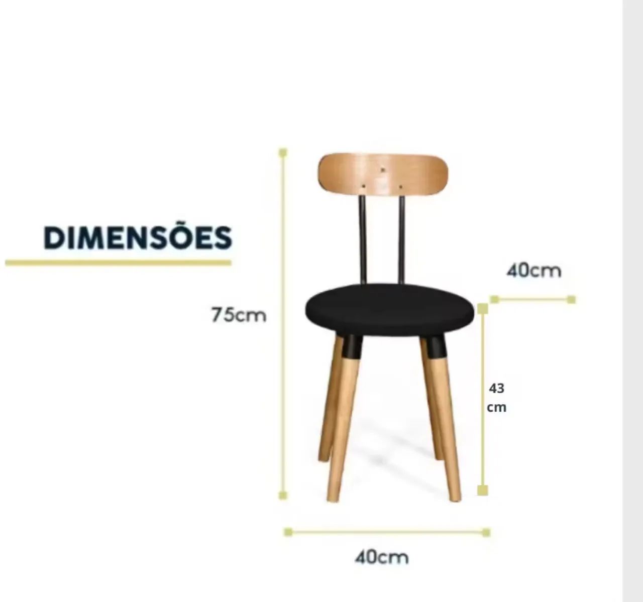 Vendo 4 cadeiras lindas e modernas - Foto 3