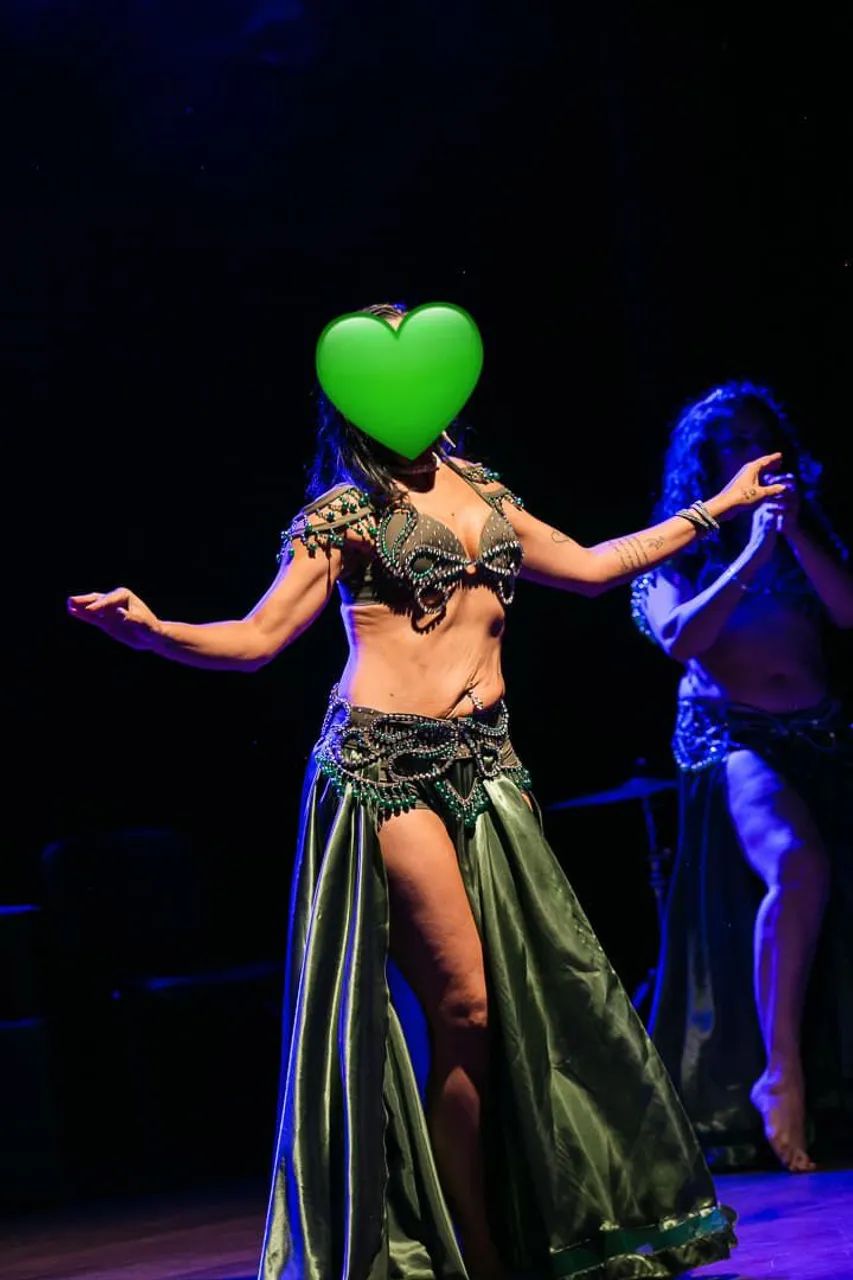 Roupa dança do ventre verde - Foto 3