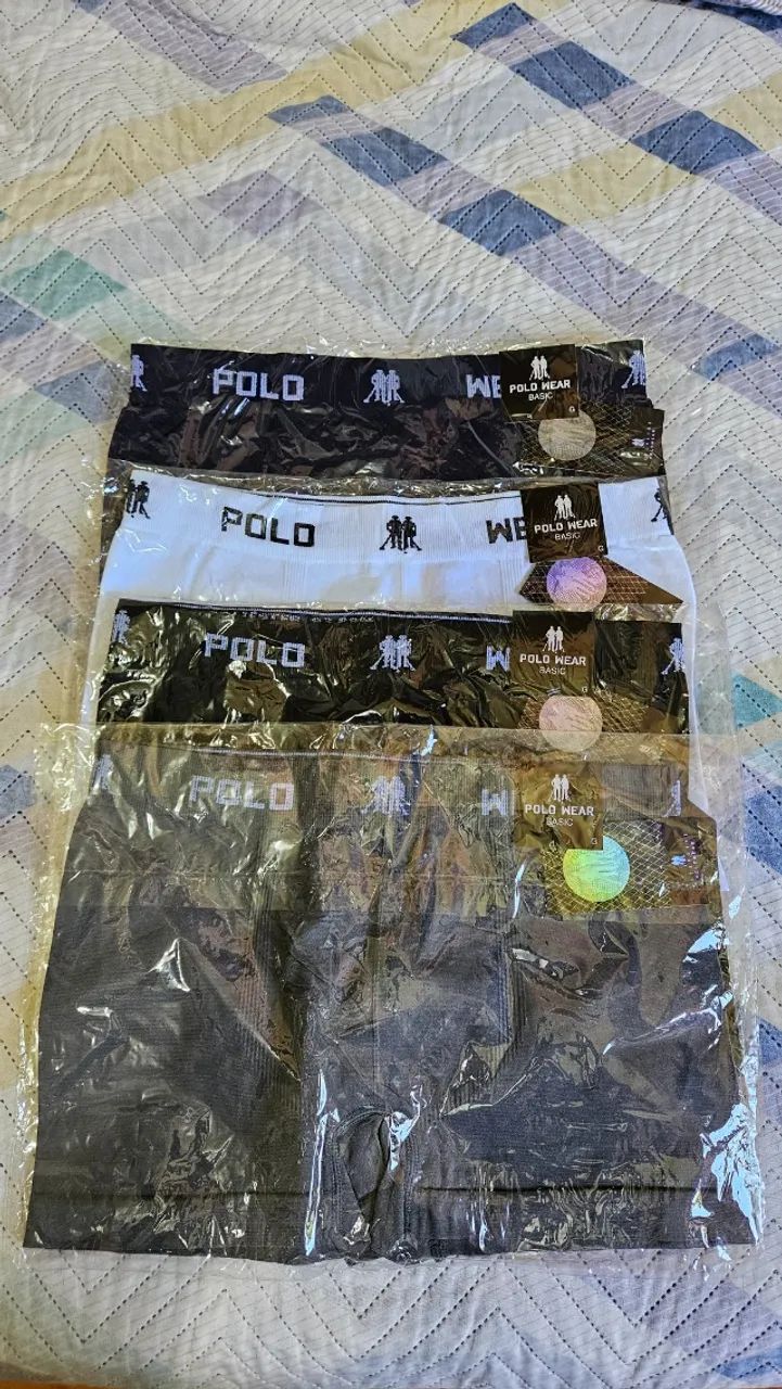 Kit 4 Cuecas Boxer Polo Wear Microfibra G