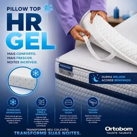 Pilow top ortobom cama king