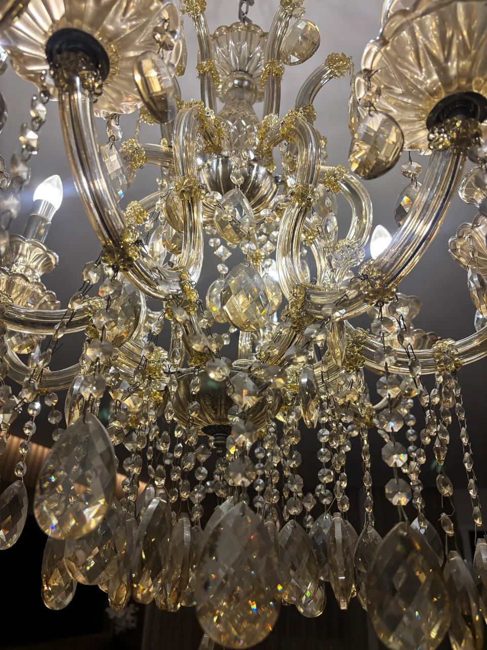 Lustre de Cristal âmbar 
