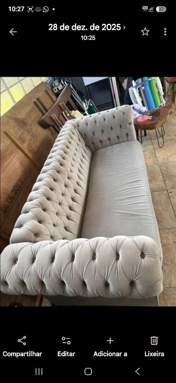 Sofa cheterfield em camuca - Foto 4