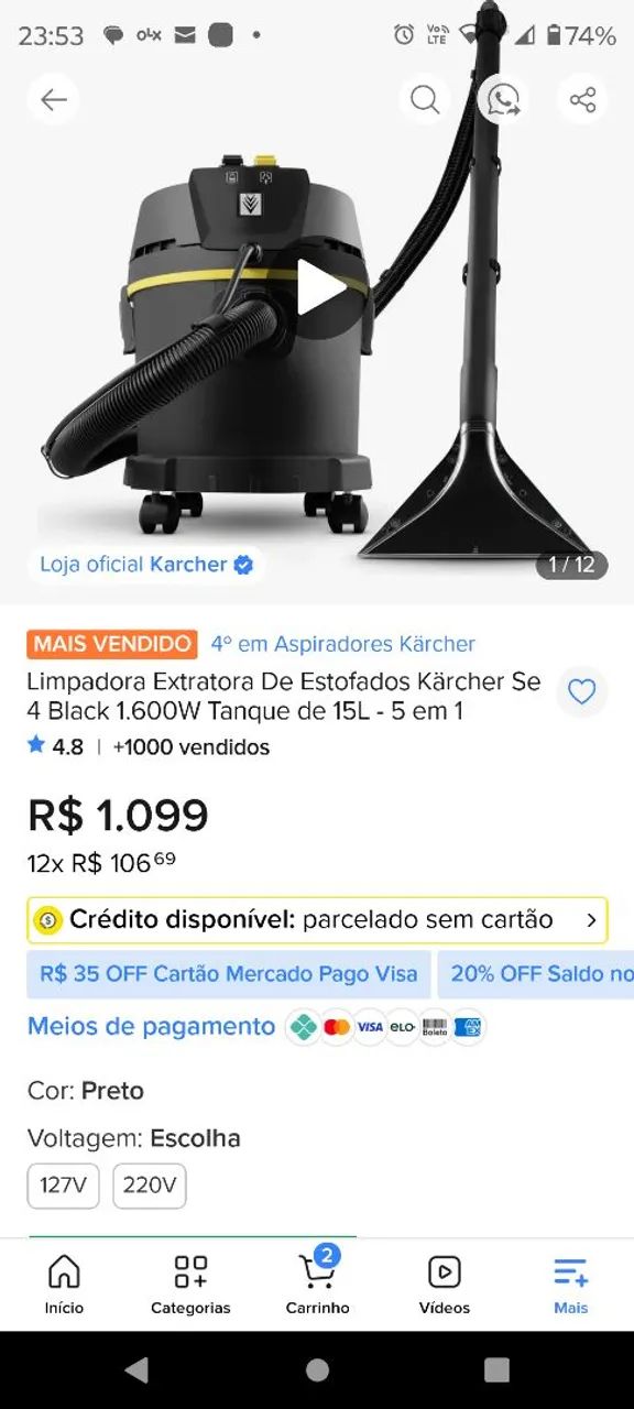 Limpadora Extratora  Karcher 