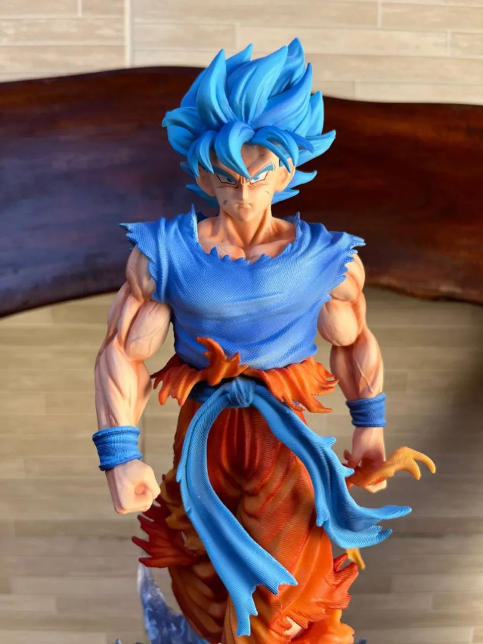 Action Figure Dragon Ball - Goku SJJ God 33cm Com Led e Head Extra - Foto 4