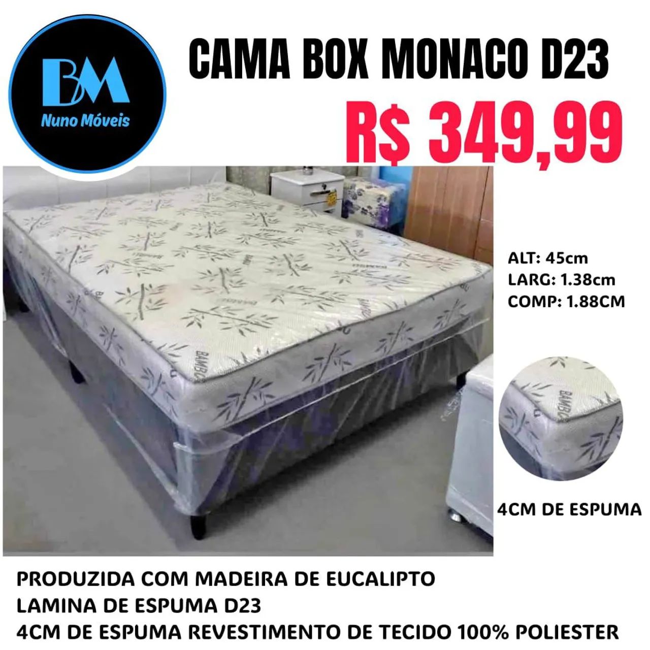 Cama Box casal Mônaco 