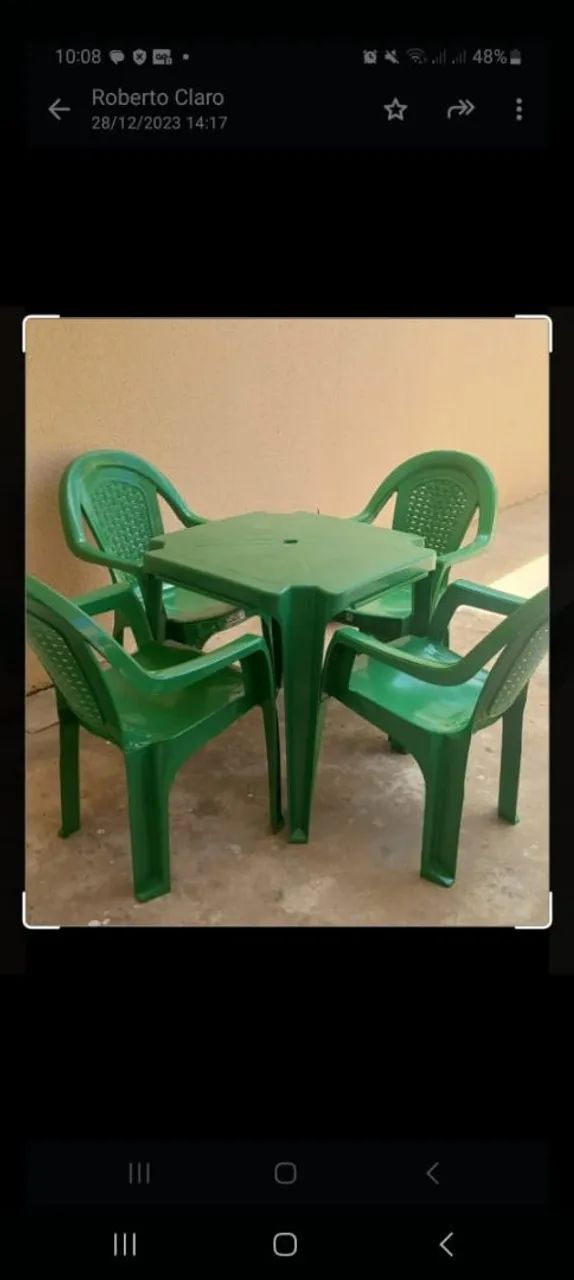 Jogo de cadeiras 4 lugares 