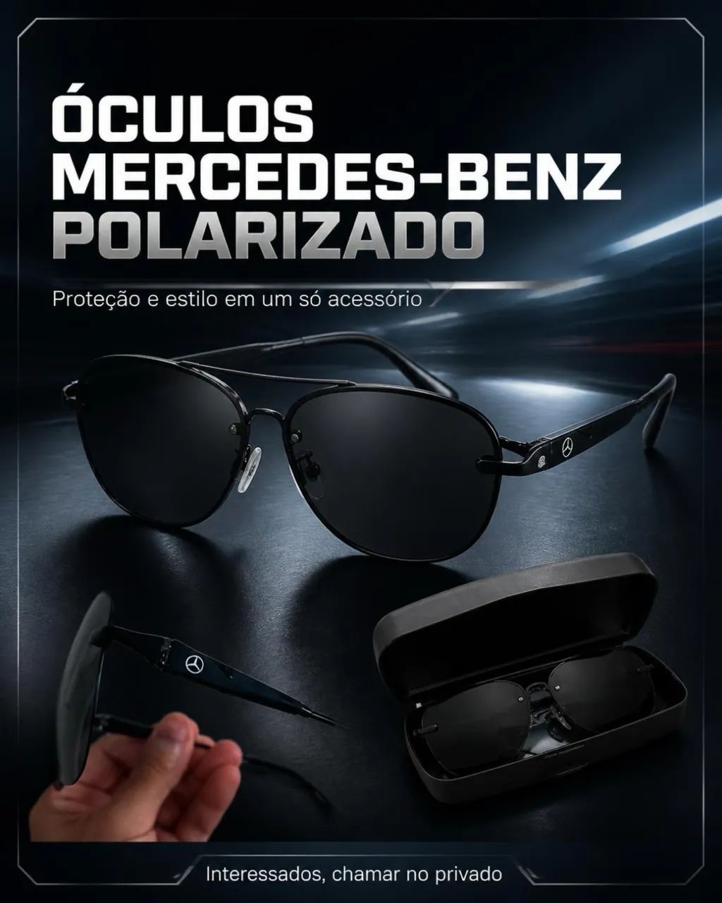 Óculos de sol Mercedes Benz polarizado