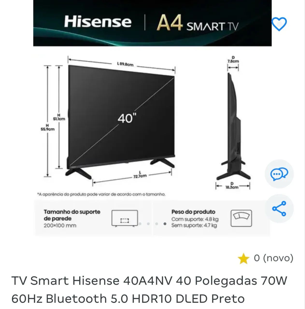 Smart TV Hisense 40? - Completa e Moderna - Foto 2