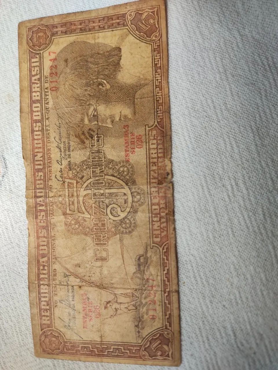 Cédula De 5 Cruzeiros Índio - Foto 4