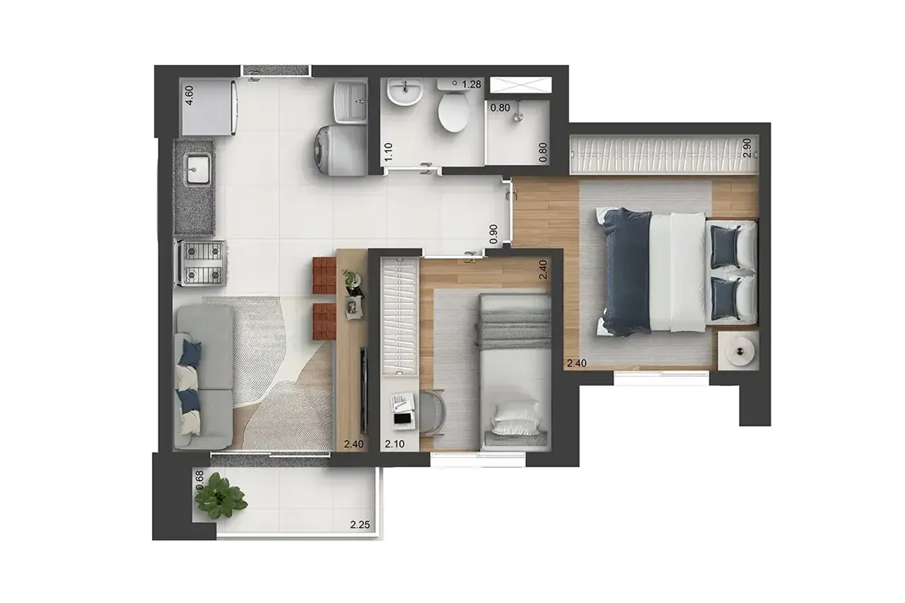 PLANTA 34m²
