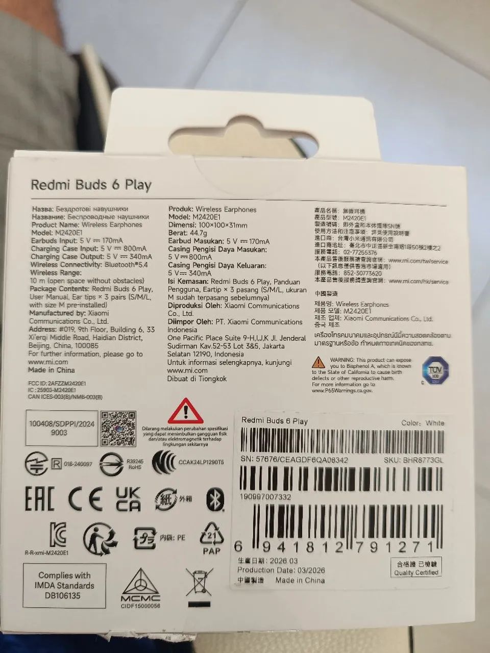 Fone de ouvido Redmi buds 6 play - Foto 2