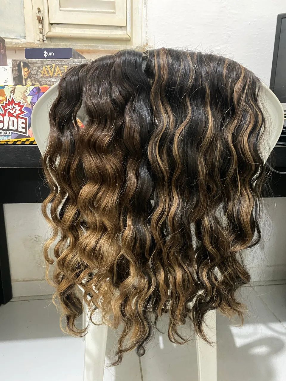 Cabelo humano 55cm 