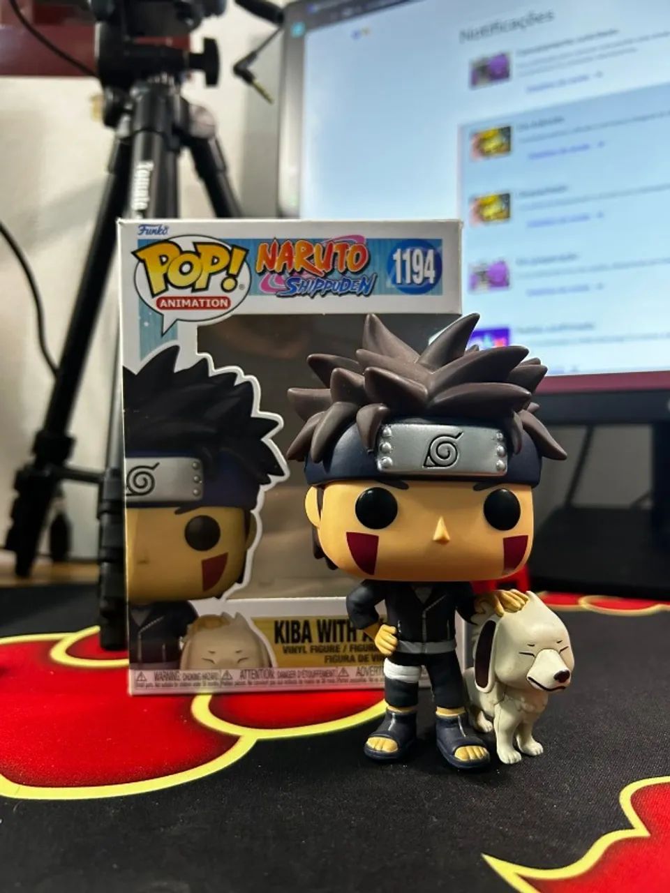 FUNKO POP! NARUTO SHIPPUDEN - KIBA COM AKAMARU #1194 - Brinquedos