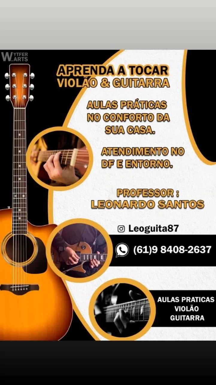 Aulas de:Violão & Guitarra.