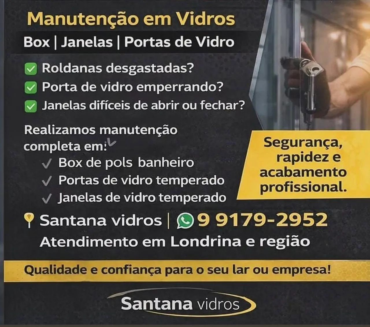 MANUTENÇÃO VIDROS 
