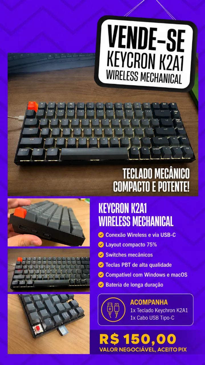 Teclado Mecânico Keycron k2