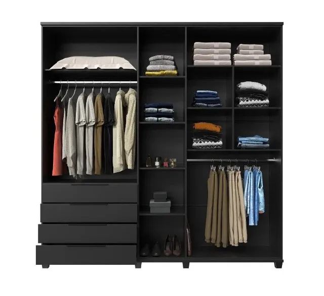 Guarda Roupas MDF Preto - Foto 2