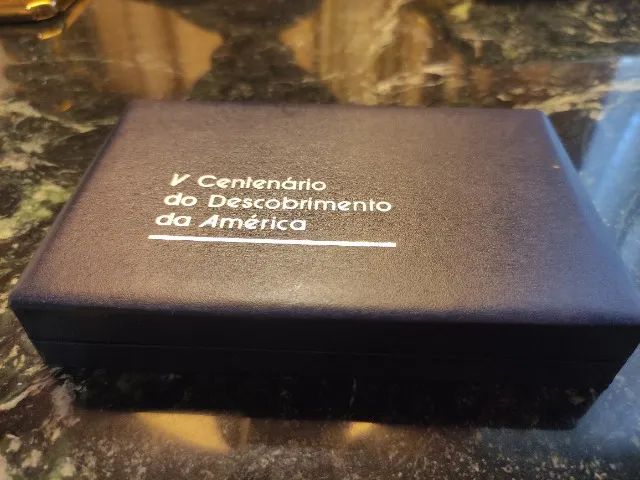 Moeda Prata Centenário Do Descobrimento Da América - Foto 3