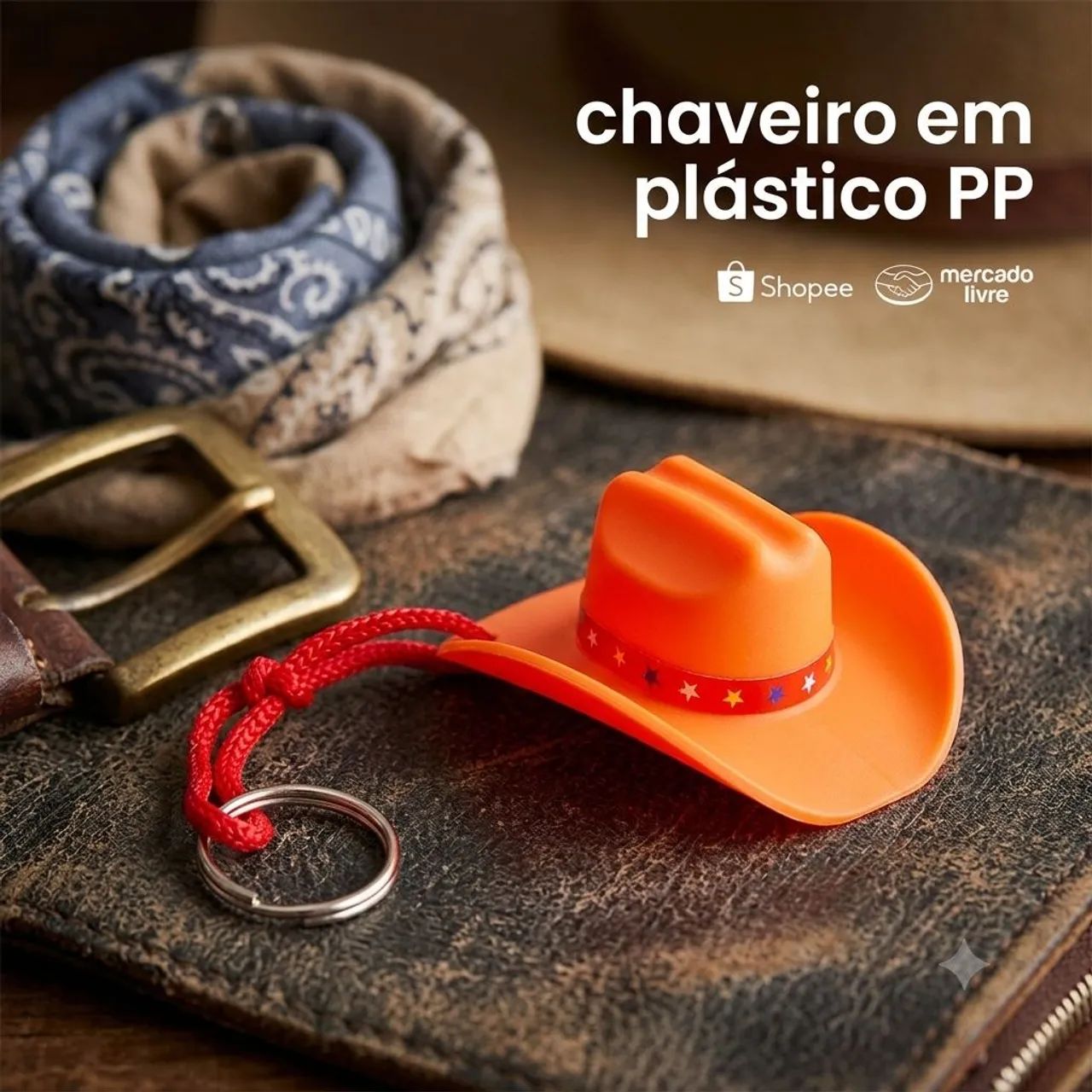 Mini Chaveiro Chapéu em Plástico  - Foto 5