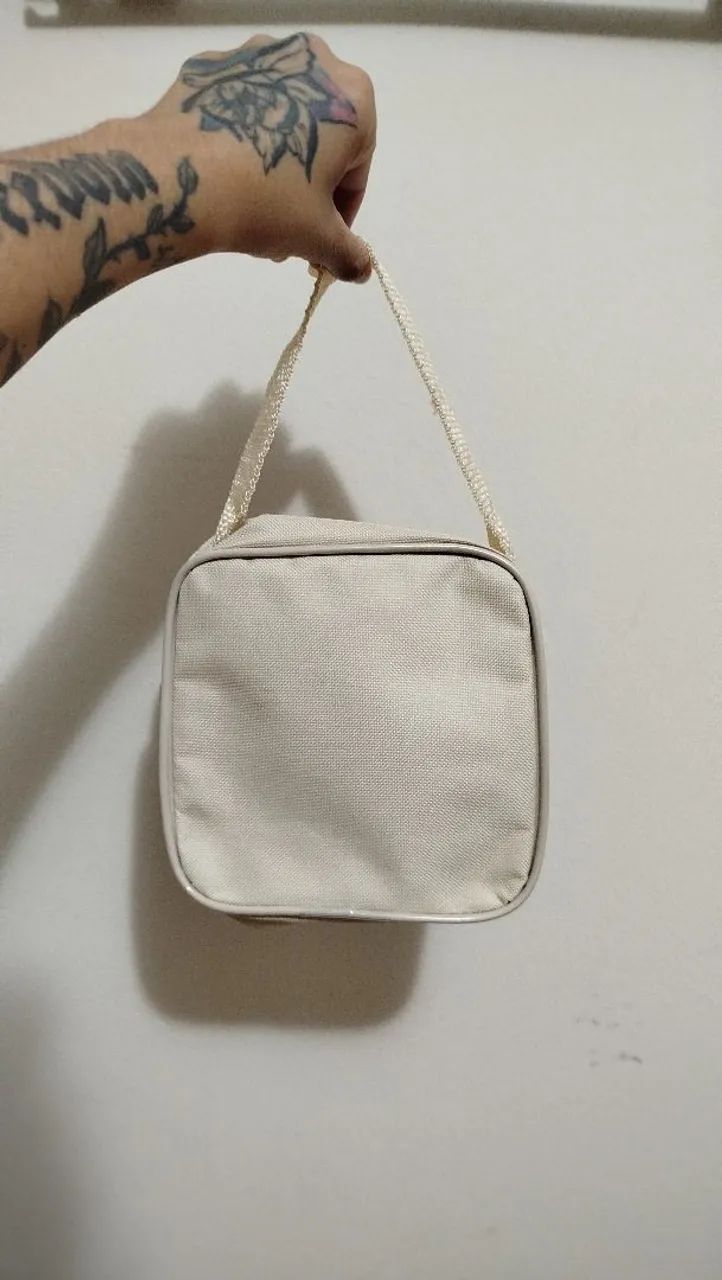 Necessaire infantil bege nova com estampa de elefante - Foto 3