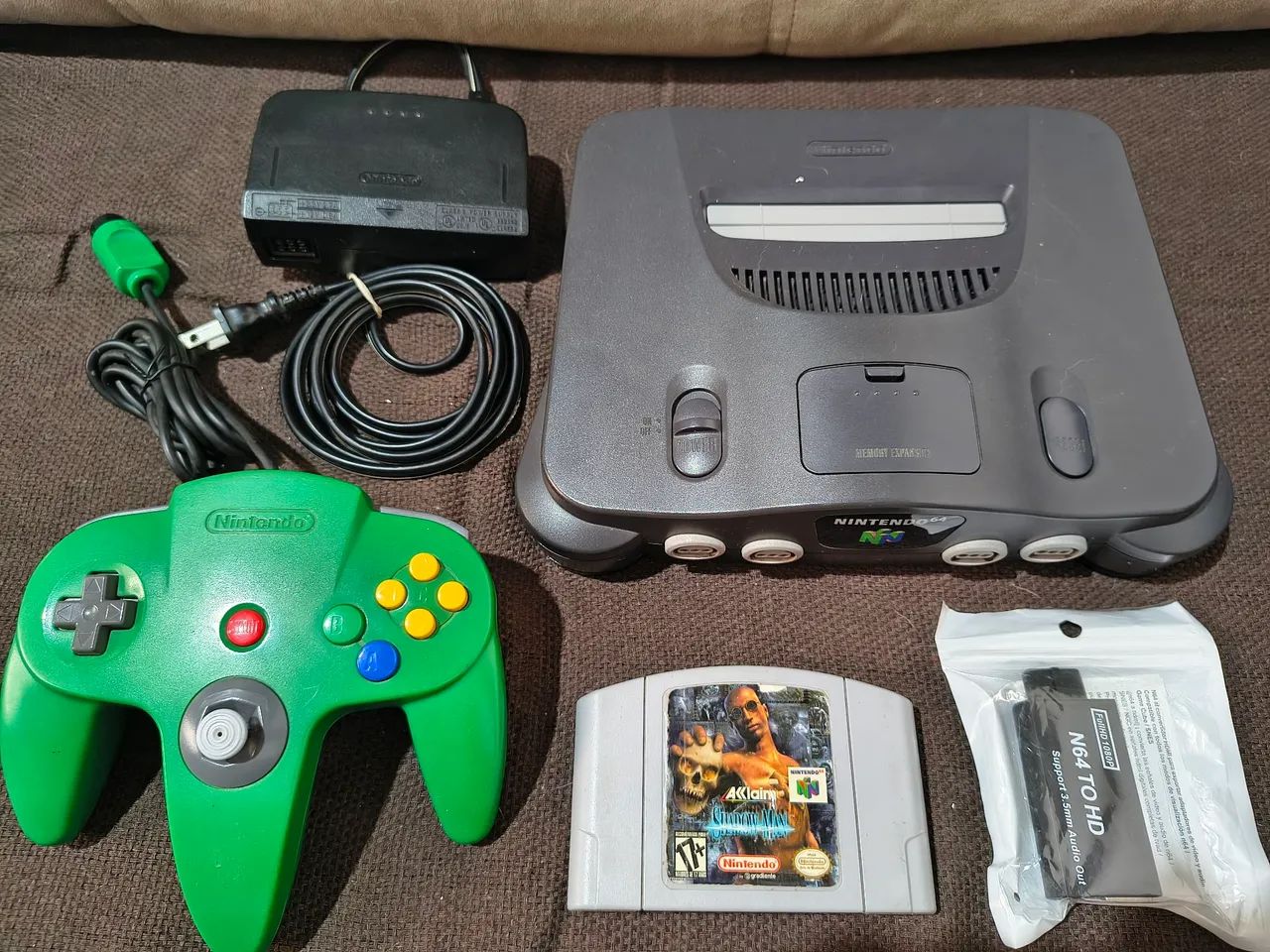 Nintendo 64 com controle original Verde 