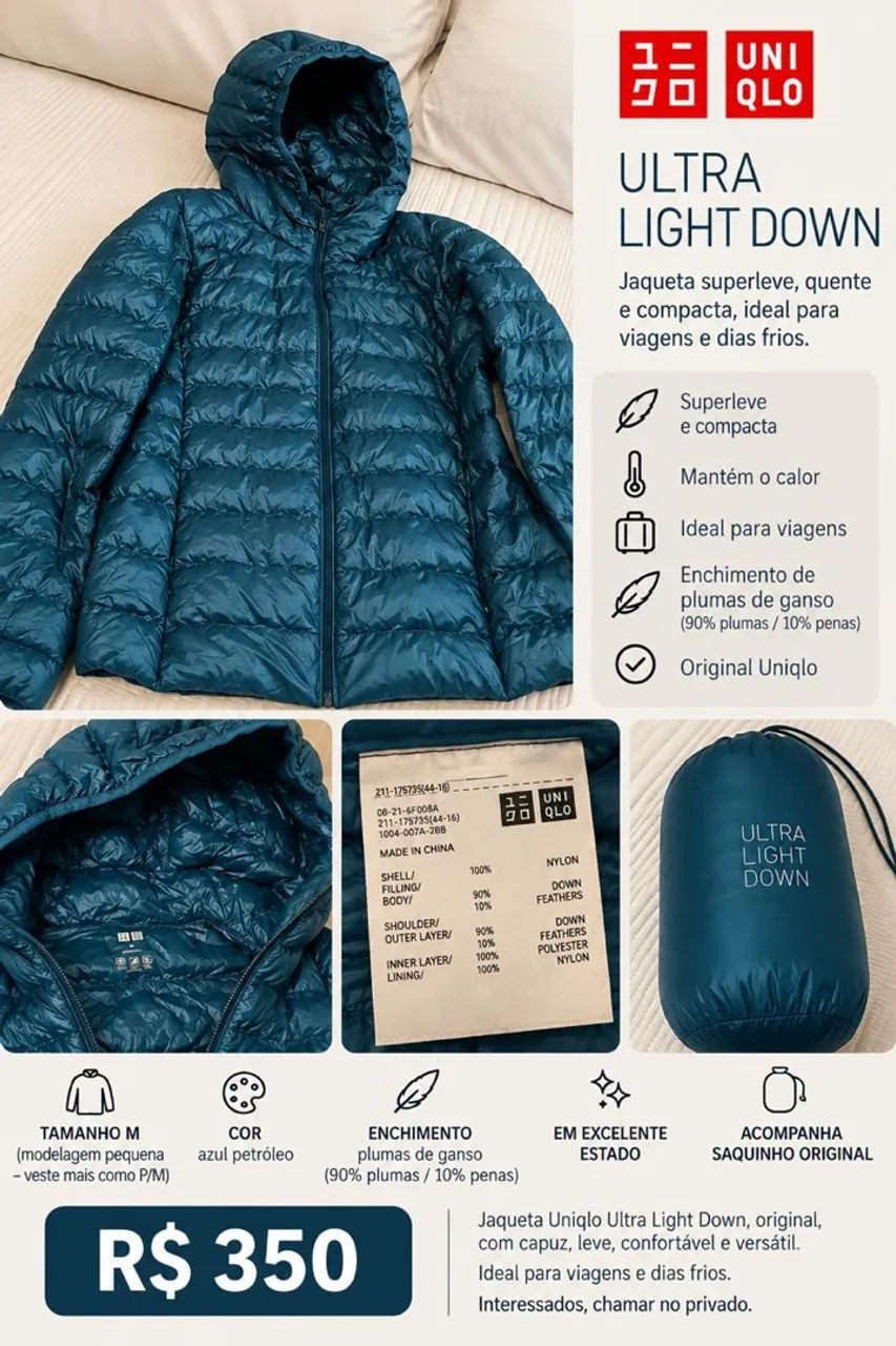  Casaco Uniqlo