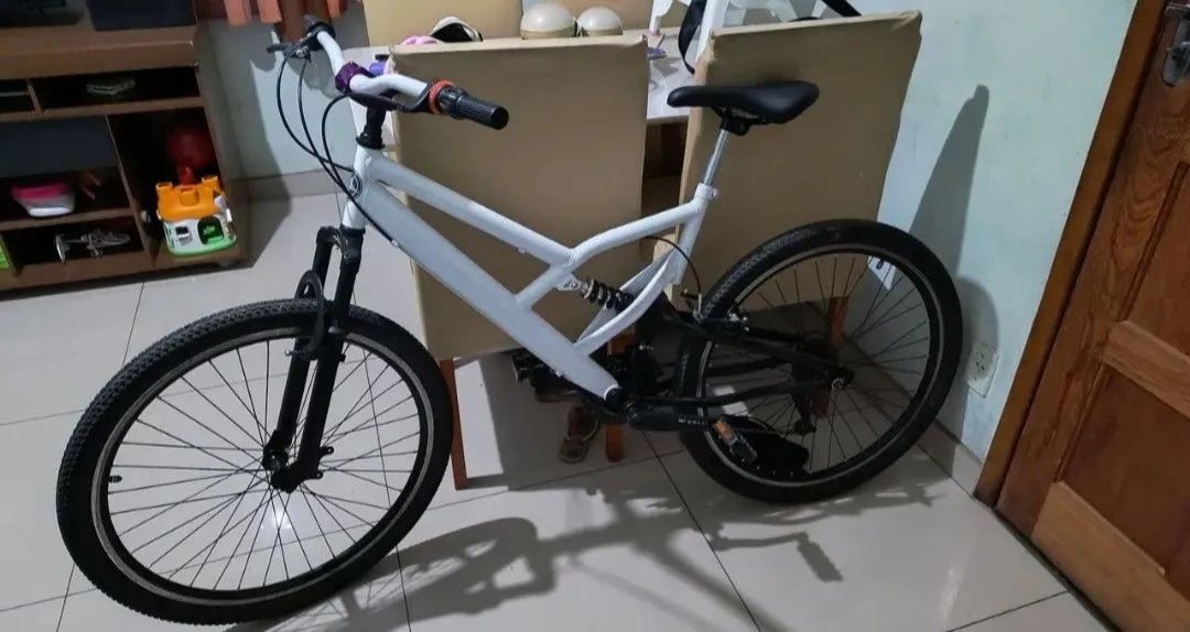 colli gps aro 26 bicicleta dupla suspensão 