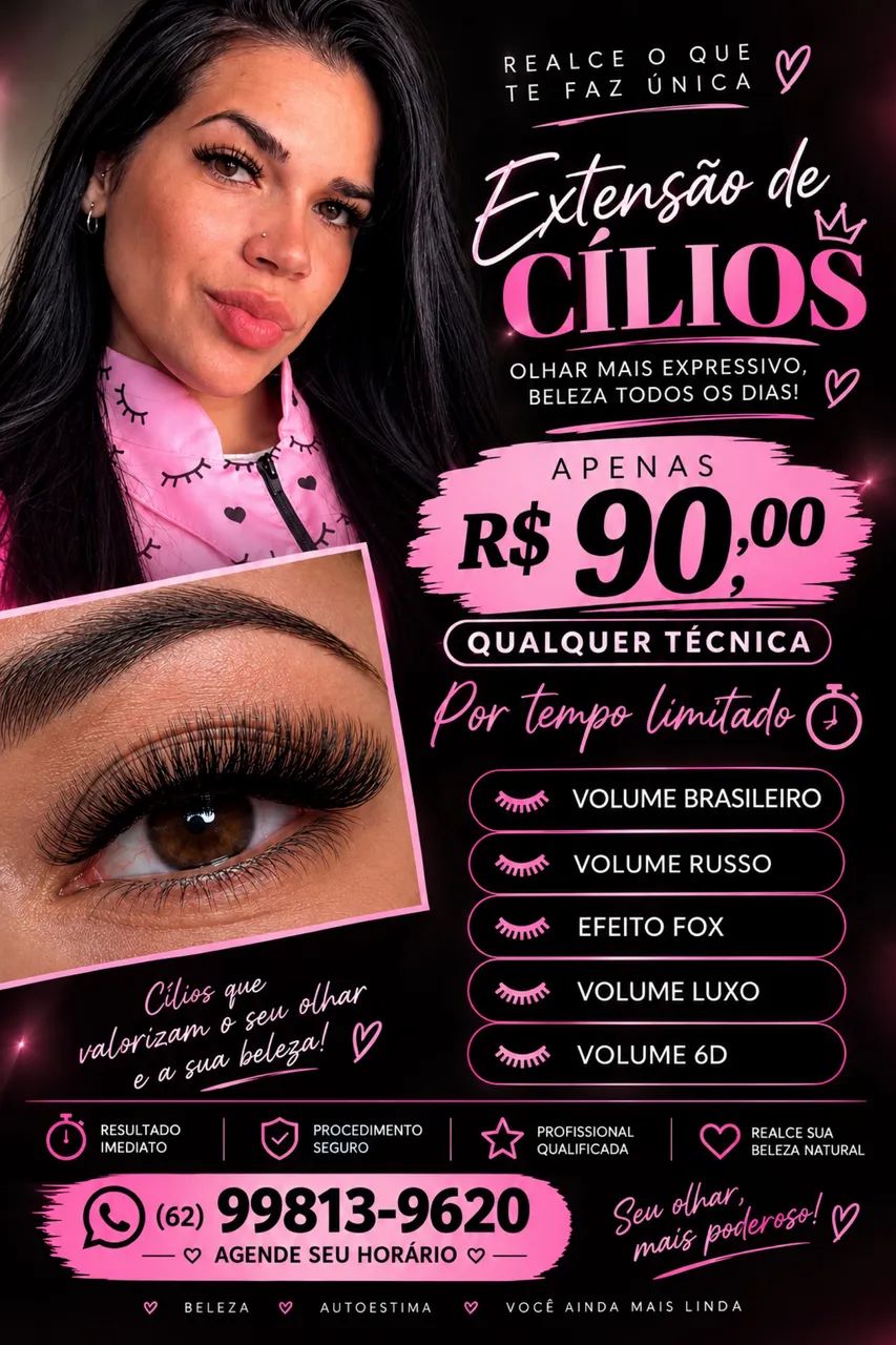 Extensão de cílios 