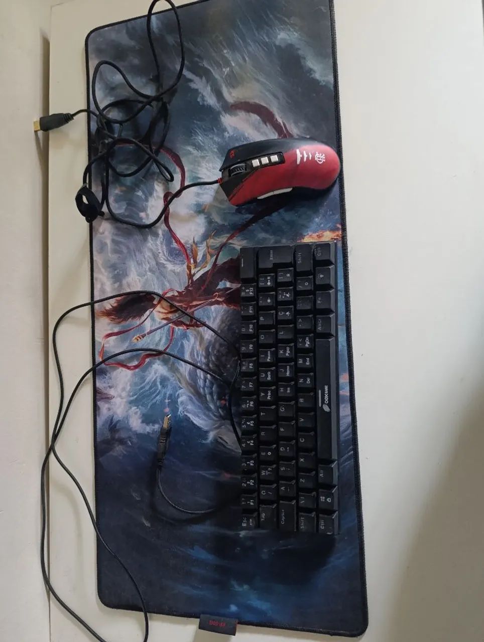 Kit mouse, teclado e mouse pad