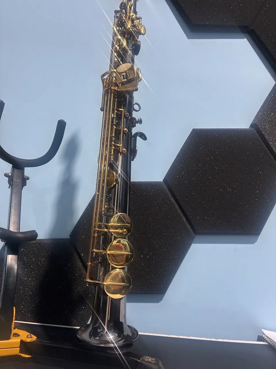 Sax Soprano Eagle Sp502 ônix  - Foto 2