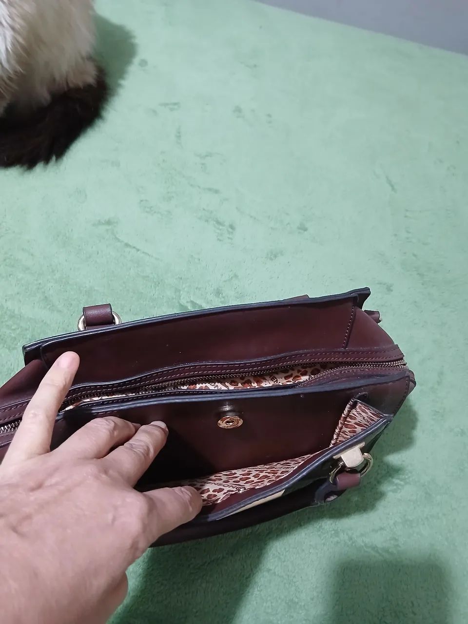BOLSA DE MÃO MÉDIA MARROM  - Foto 5