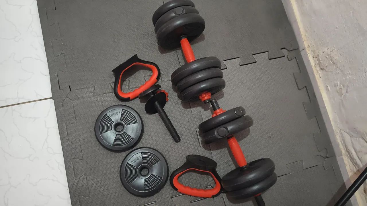 Kit de Halteres treino em casa 20 kg