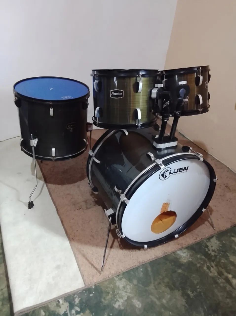 Bateria Premium (Shell Pack) - Bumbo 22", Surdo 16", Tons 12" e 13"