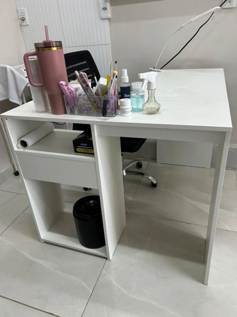 Mesa Para Manicure Profissional De Nail Designer Com Nichos - Foto 2