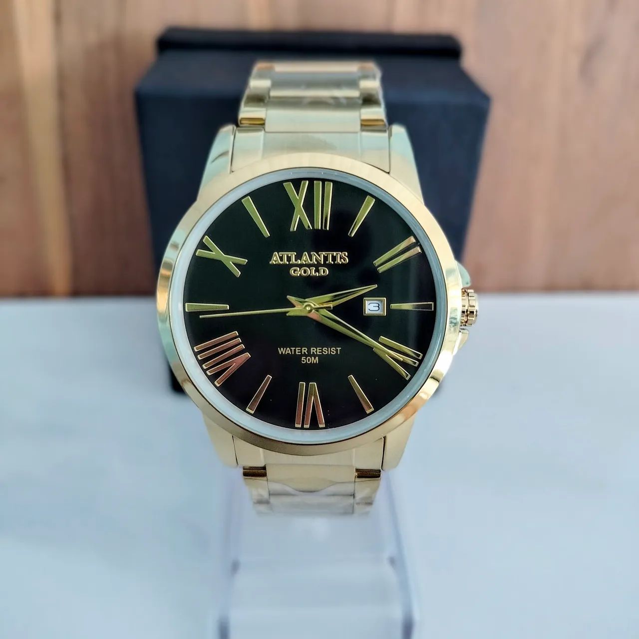 Relógio promoção atlantis original gold calendário  - Foto 2