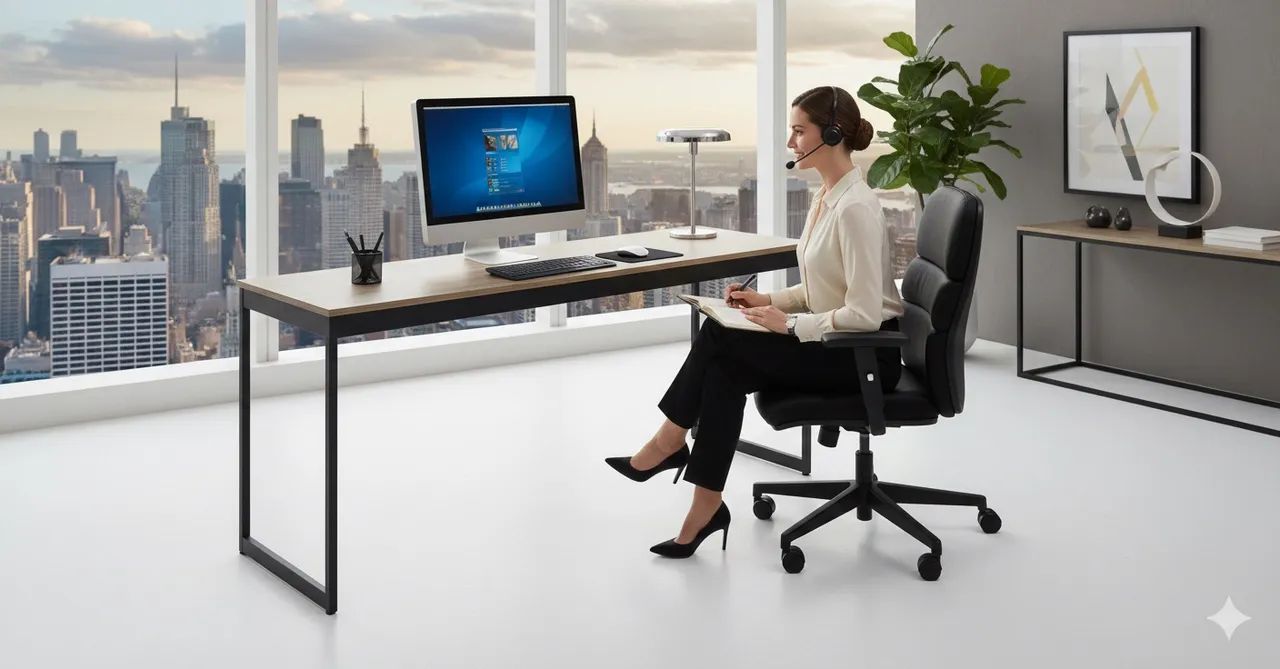 Mesa em L MDF e ferro para escritório  - Foto 3