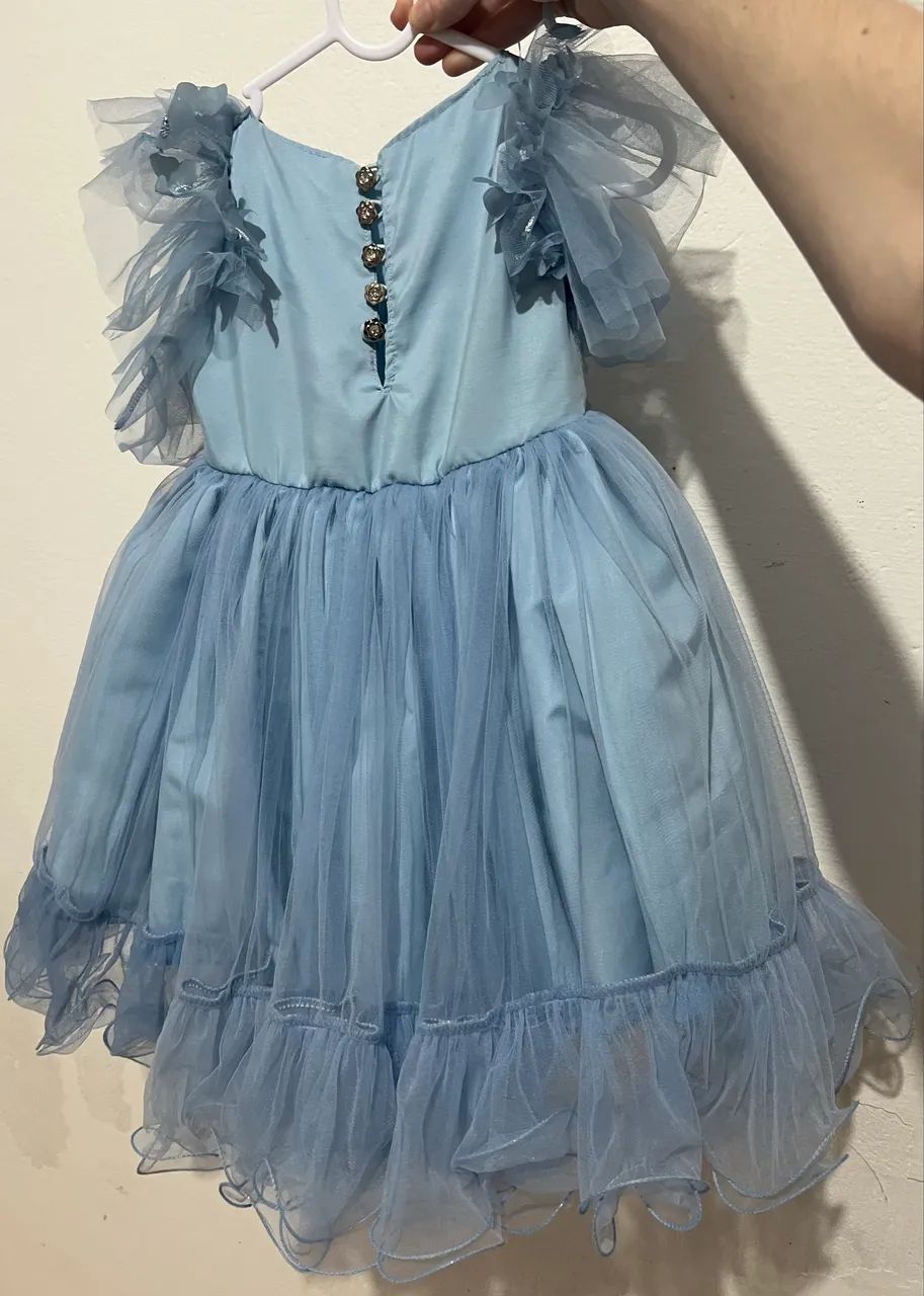 Vestido azul jardim encantado  - Foto 4