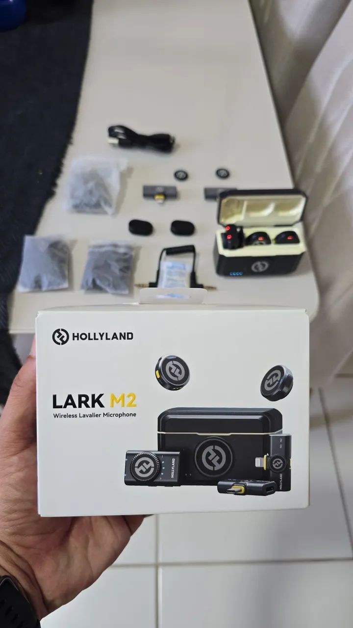 Microfone de Lapela Lark M2 Combo Completo Hollyland 