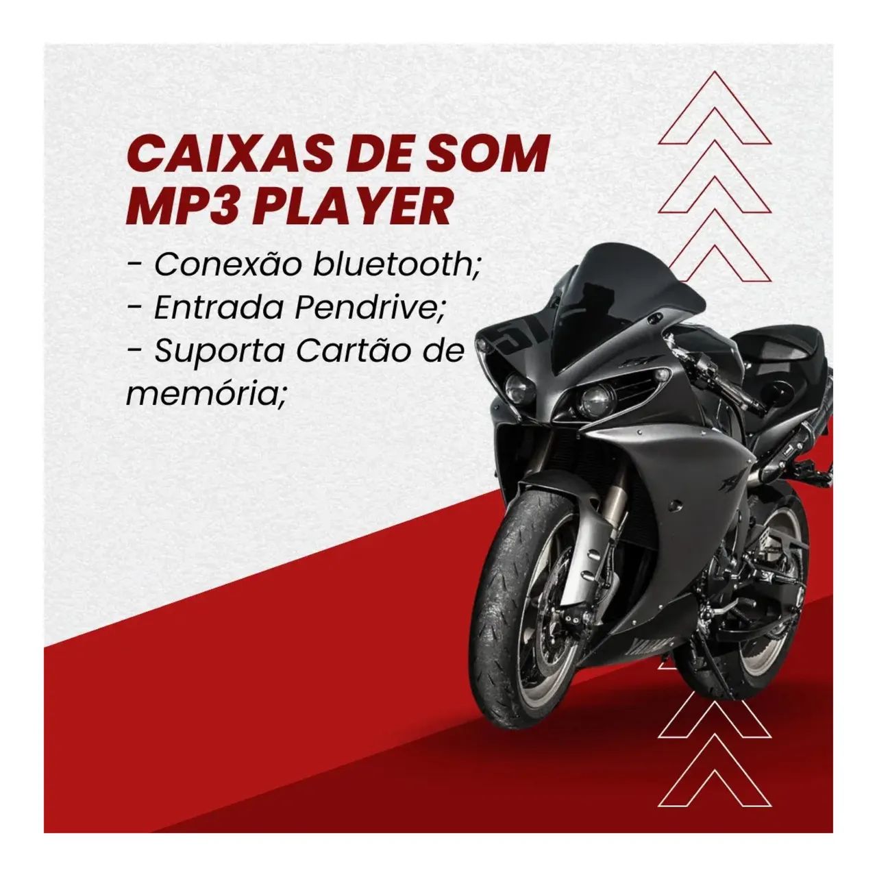 Caixa De Som E Alarme De Moto Com Bluetooth Mp3 Player - Foto 4