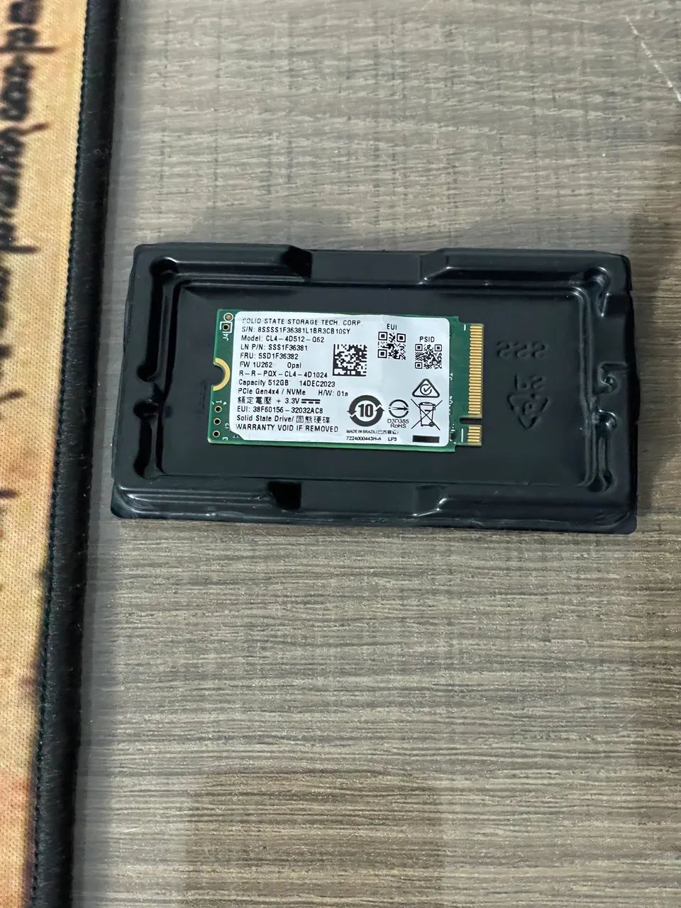 Ssd nvme 512gb 2242 4x4 Lenovo (com garantia)